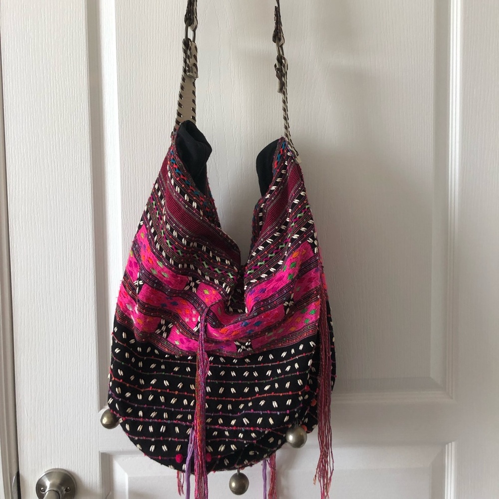 Large Slouchy Boho Tote Bag With Shell Details. - image 2